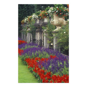 Tuin van het Paleis Mirabell, Salzburg, Oostenrijk Foto Afdruk