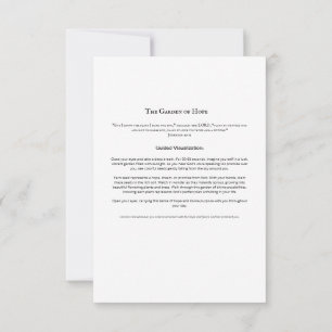 Tuin van Hoop Meditatie Kaart   Christelijke scrip