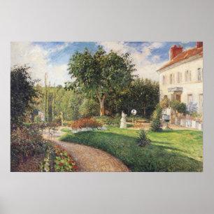 Tuin van Les Mathurins bij Pontoise door Pissarro Poster