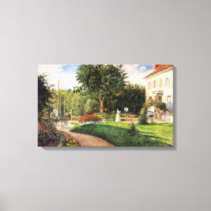 Tuin van Les Mathurins in Pontoise door Pissarro Canvas Afdruk