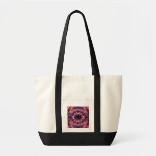 Tuin van paarse bloemen op zonlichtfractal tote bag