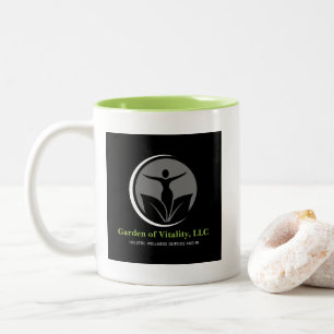 Tuin van vitaliteit, LLC Signature Mok - Blk/Wht