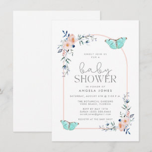 Tuin Vlinder Meisje Baby Shower Kaart