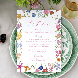 Tuin vol wilde bloemen huwelijk met een zweem van  menu