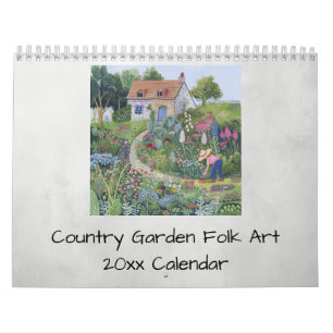 Tuin volks kunst bloemen groenten kalender