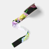Tuin voor brandkranen, roze, blauw, paarse bloem grosgrain lint (Achterkant)