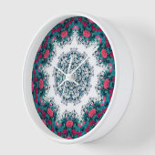 Tuin Waterfontein Rode bloemen Mandala Design (Hoek)