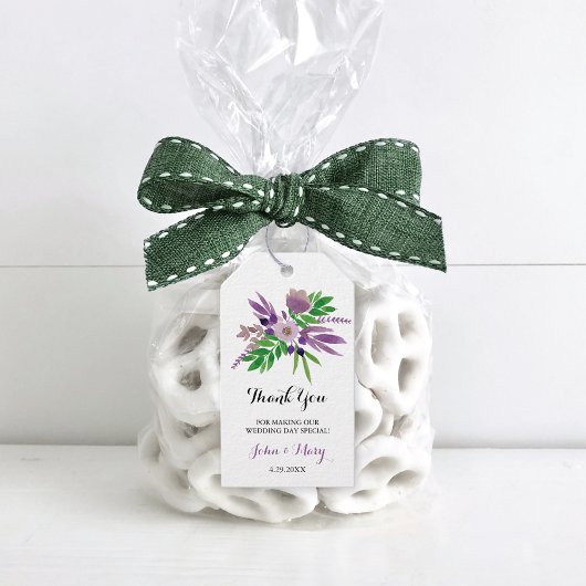 Tuin Waterverf bruiloft Bedankt Cadeau Labels Cadeaulabel