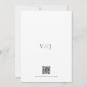 Tuin Wildbloemen Lavendel Bruiloft QR code Kaart (Achterkant)