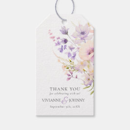 Tuin Wildbloemen Paarse Lavendel Paarse bruiloft Cadeaulabel