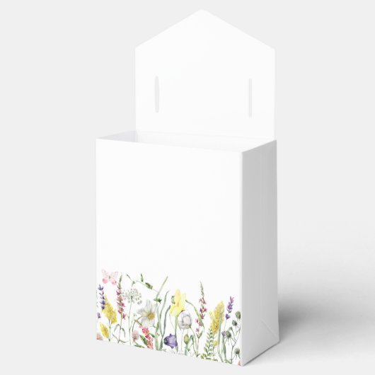 Tuin Wildbloemen Waterverf Favor Box Bedankdoosjes (Geopend)