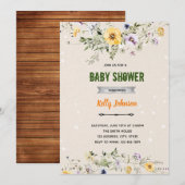 Tuin wilde bloemen shower verjaardagsuitnodiging kaart (Voorkant / Achterkant)
