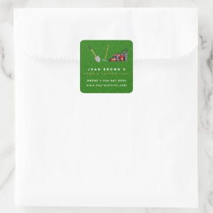 Tuinaanleg Diensten Gazonverzorging Hovenierswer Vierkante Sticker