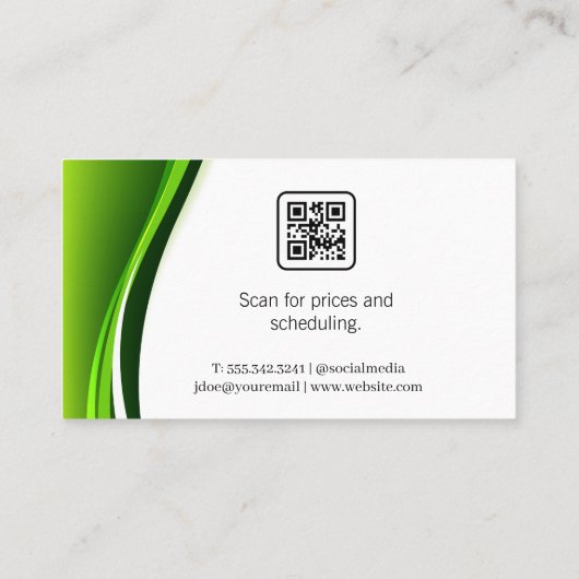 Tuinarchitectuur Gereedschap | Blauw Boord Groene Visitekaartje (Achterkant)