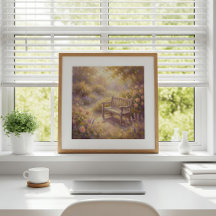 Tuinbank Muur Kunst Poster