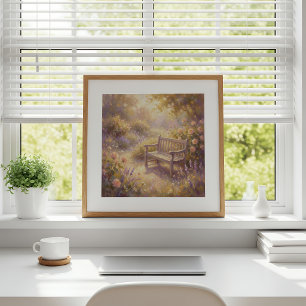 Tuinbank Muur Kunst Poster