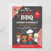 Tuinbarbecue verjaardagsfeestje kaart (Voorkant)