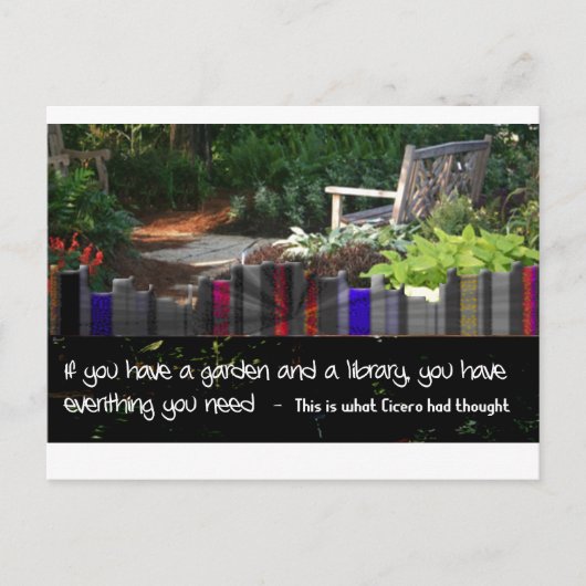 Tuinbibliotheek Briefkaart (Voorkant)