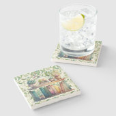 Tuinbibliotheek Stenen Onderzetter (Zijkant)