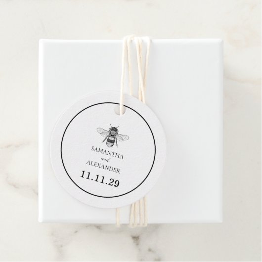 tuinbij bedankjes labels (In situ)