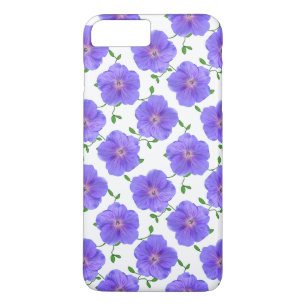 Tuinblauw-geraniumventiel op elke kleur iPhone 8 plus / 7 plus hoesje