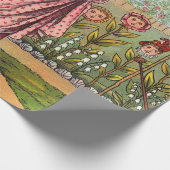 Tuinbloem Antiek Cadeaupapier (Hoek)