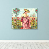 Tuinbloem Antiek Canvas Afdruk (Insitu (Houten vloer))