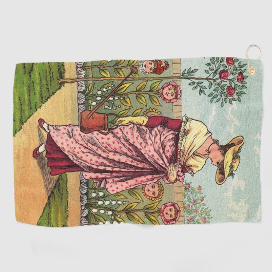 Tuinbloem Antiek Golfhanddoek (Horizontaal)