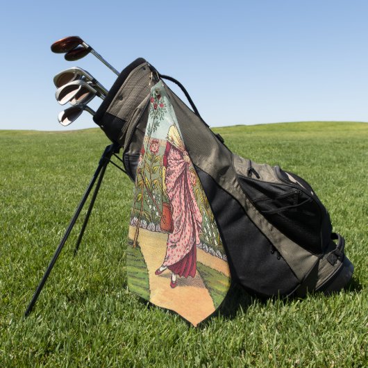 Tuinbloem Antiek Golfhanddoek (Groen)