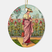 Tuinbloem Antiek Keramisch Ornament (Links)