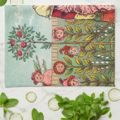 Tuinbloem Antiek Theedoek (Gevouwen)