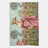 Tuinbloem Antiek Theedoek (Verticaal)