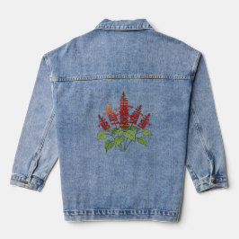 Tuinbloem - scharlaken salie denim jacket