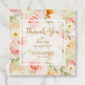 Tuinbloemen Bruiloft Feest Bedankjes Labels (Voorkant)