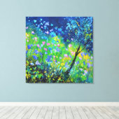 Tuinbloemen Canvas Afdruk (Insitu (Houten vloer))