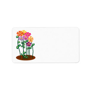 Tuinbloemen Etiket