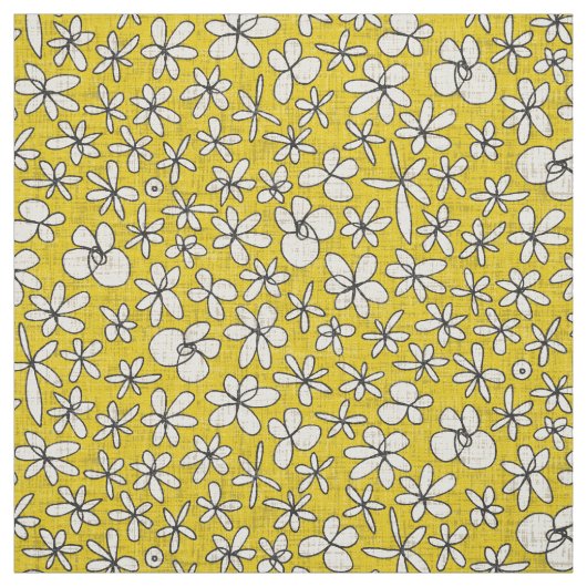 tuinbloemen geel stof (Swatch)