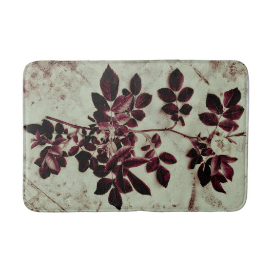 Tuinbloemen in Bordeaux Badmat (Voorkant)