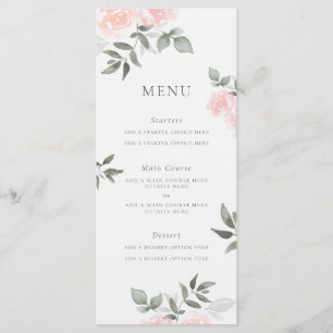 Tuinbloemen-menukaart Menu