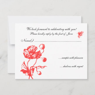 Tuinbloemen RSVP Kaart