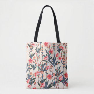 Tuinbloemen: tropische botanische Vintage Draagtas