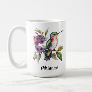 Tuinbloemen voor kolibries in de lente koffiemok