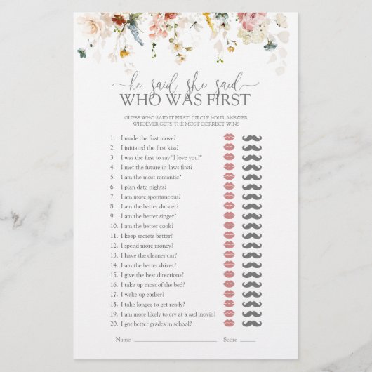 Tuinbloemen zei hij dat ze Vrijgezellenfeest spel  (Voorkant)