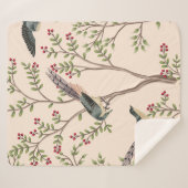 tuinboom, vogelbloem naadloos patroon sherpa deken (Voorkant (horizontaal))