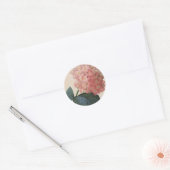 tuinbouwers, roze hydrangea Hortensia Ronde Sticker (Envelop)