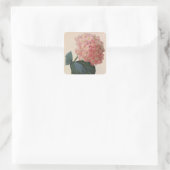 tuinbouwers, roze hydrangea Hortensia Vierkante Sticker (Tas)