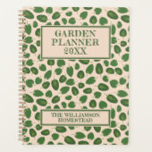 Tuinbouwplanning Boho Natuur Rustic Green Tan Planner (Voorkant)