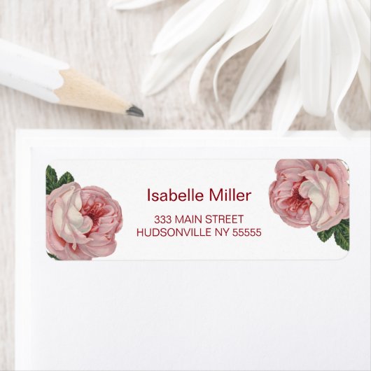 tuinbouwroze roze roze etiket (Insitu)