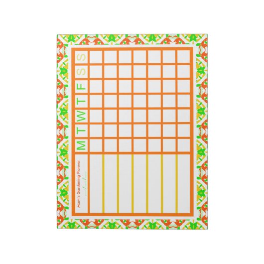 Tuinbouwtuin kweekt uw eigen plankplan notitieblok (Gedraaid)