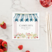 Tuinbruiloft met bloemen uitnodiging servet (Insitu)